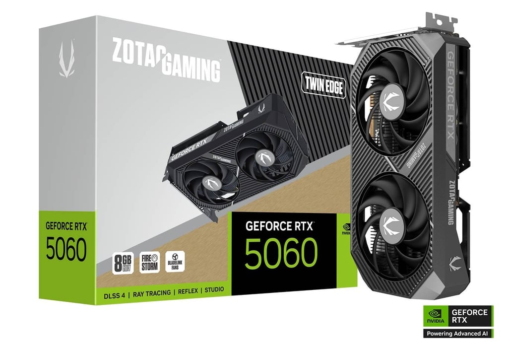 CARTE GRAPHIQUE ZOTAC PCI EXPRESS 8 Go GAMING GEFORCE TWIN EDGE GDDR7 RTX5060 Ti twin