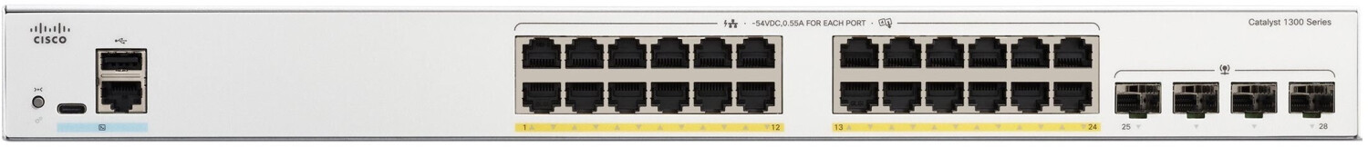 SWITCH CISCO CATALYST MANAGEABLE C1300 24P-4G-E GIGABYT POE 4*1G NETWORK ESSENTIAL thumbnail 3