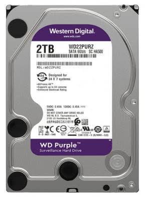 DISQUE DUR HDD NVR INTERNE WESTERN DIGITAL 2TB/ WD PURPLE SECURITE NVR thumbnail 2