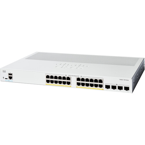 SWITCH CISCO CATALYST MANAGEABLE C1300 24P-4G-E GIGABYT POE 4*1G NETWORK ESSENTIAL thumbnail 2